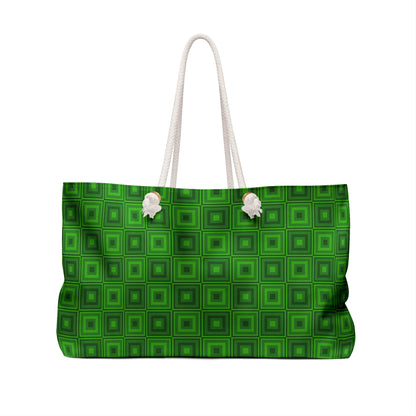 Lincoln Green - Yellow Green Squares - Weekender Bag