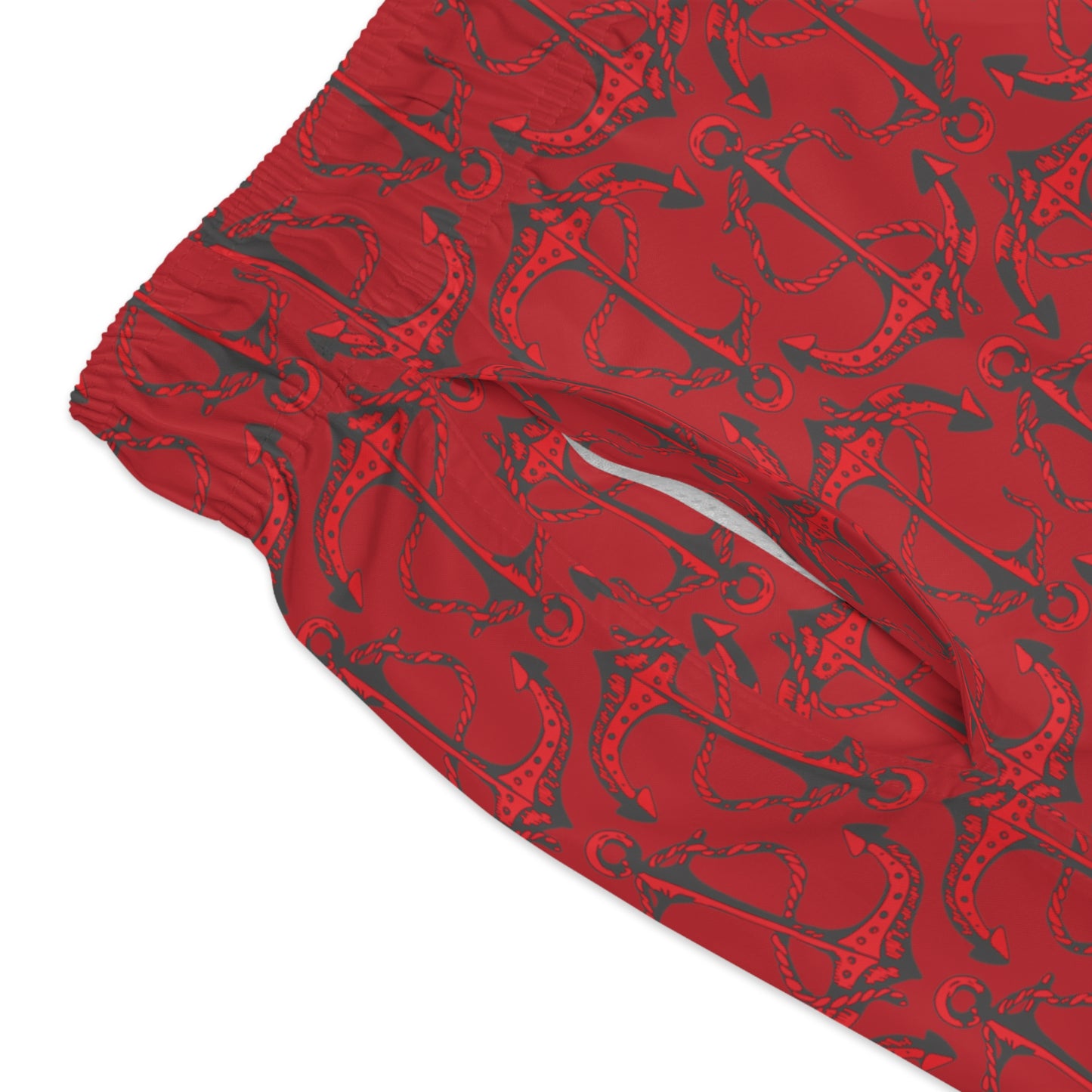 Anchors Away - Red - Dark Red ca1028 - Swim Trunks