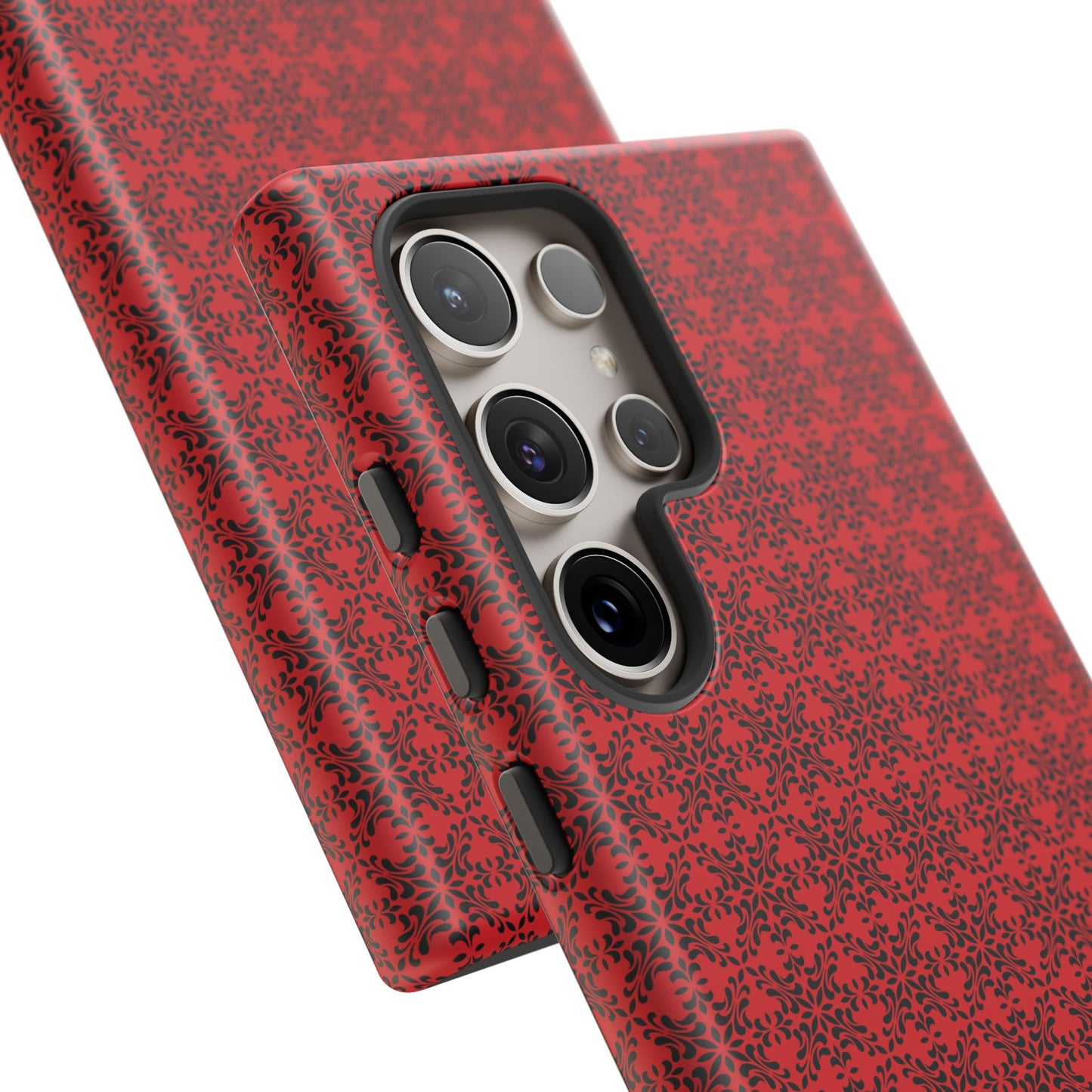 Vibrant Kaleidoscope - Black - Scarlet - Tough Cases