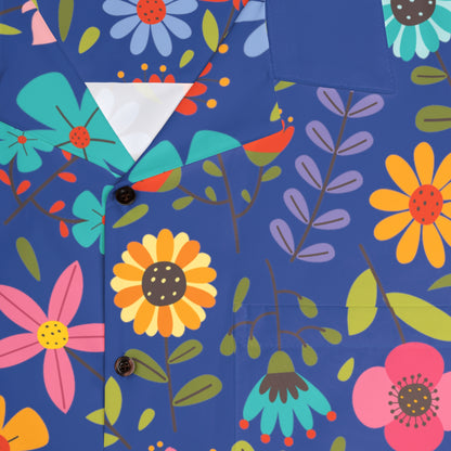 Playful Spring Flowers - Men's Hawaiian Shirt