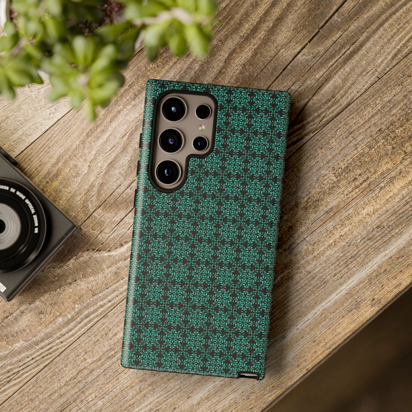 Vibrant Kaleidoscope - Turquoise - Black - Tough Cases