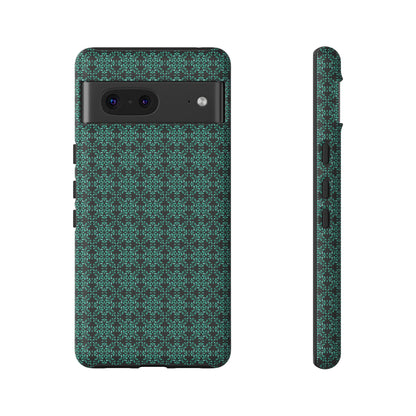 Vibrant Kaleidoscope - Turquoise - Black - Tough Cases