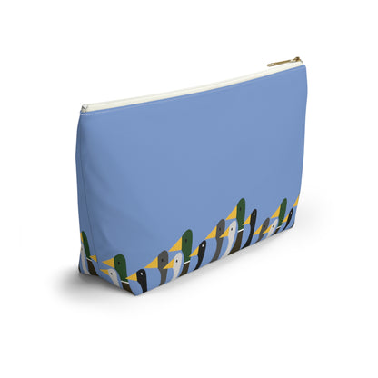 Marching ducks - Fennel Flower 74a6ff - Accessory Pouch w T-bottom