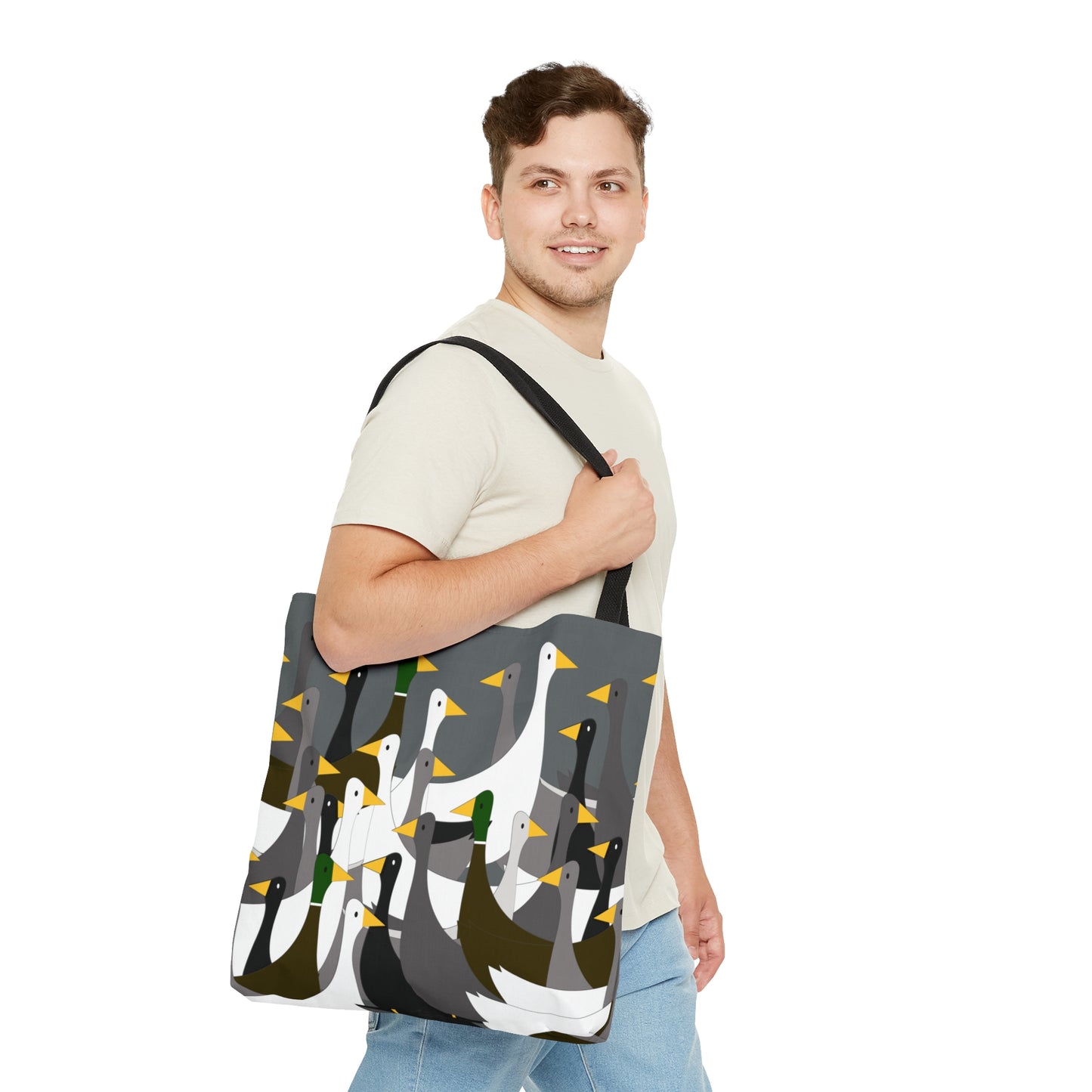 Not as many ducks - Dim Gray 646a6a- Tote Bag