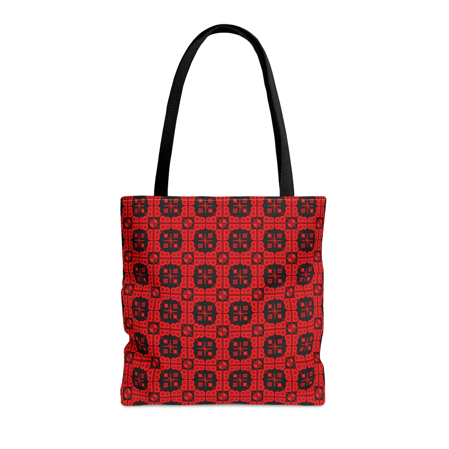 Letter Art - B - Red - Black 000000 - Tote Bag