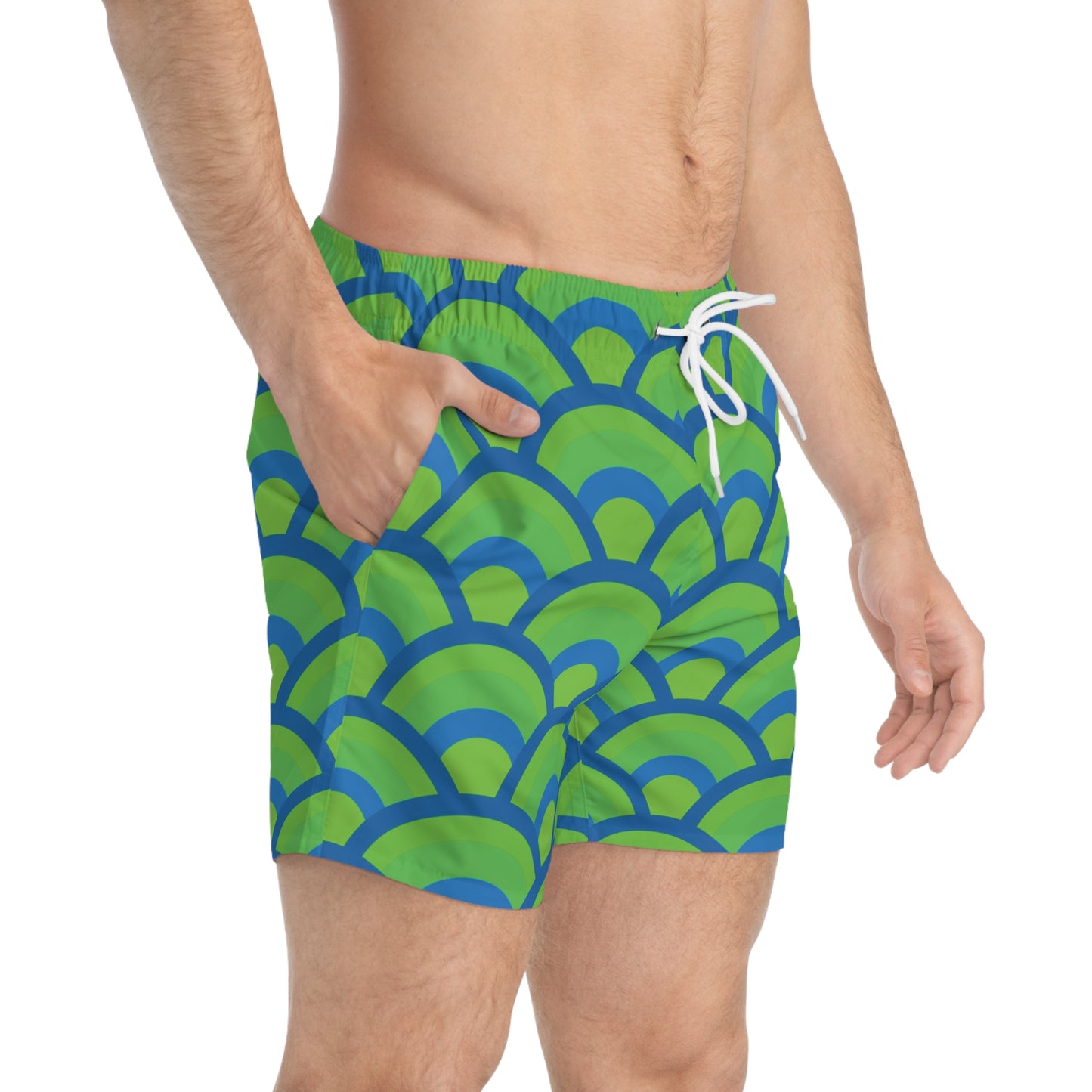 Green and Blue Sunrise - Swim Trunks