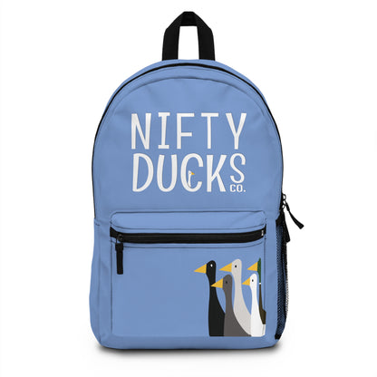 Nifty Ducks Co. Logo2 - Fennel Flower 74a6ff - Backpack