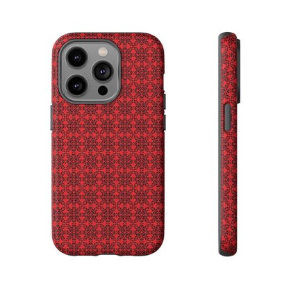 Vibrant Kaleidoscope - Black - Scarlet - Tough Cases