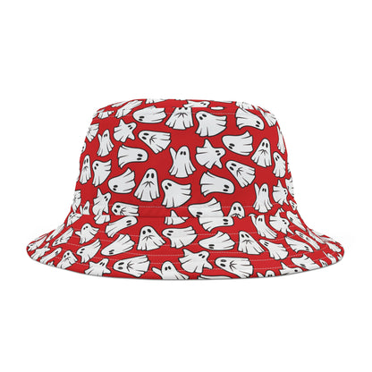 Boo - Ghosts - Halloween - Scarlet de0000 - Bucket Hat (AOP)