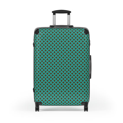 Moroccan Prints - Teal - Brown - Suitcase