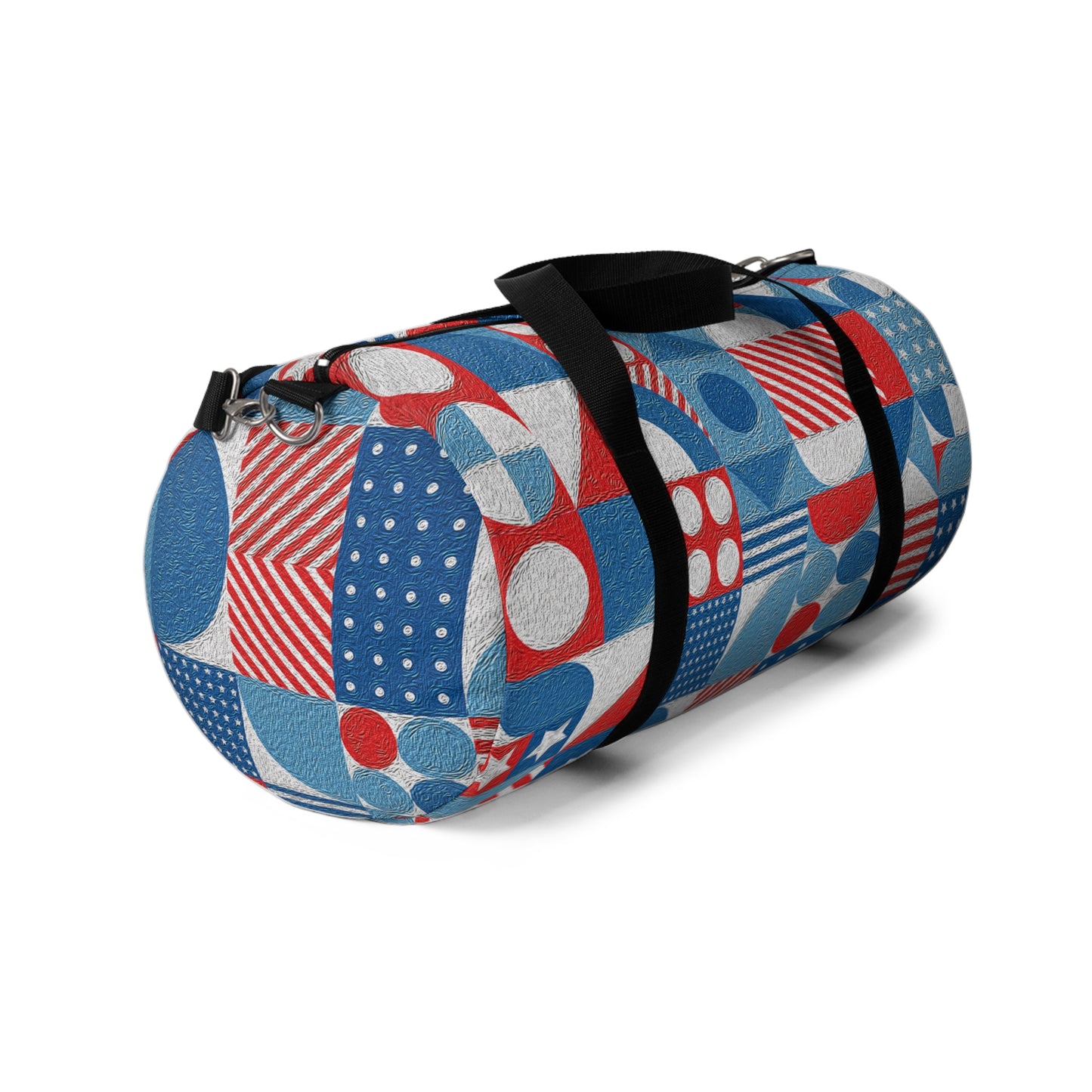 Red White and Blue Bold Pattern - Oil Paint Texture - Duffel Bag