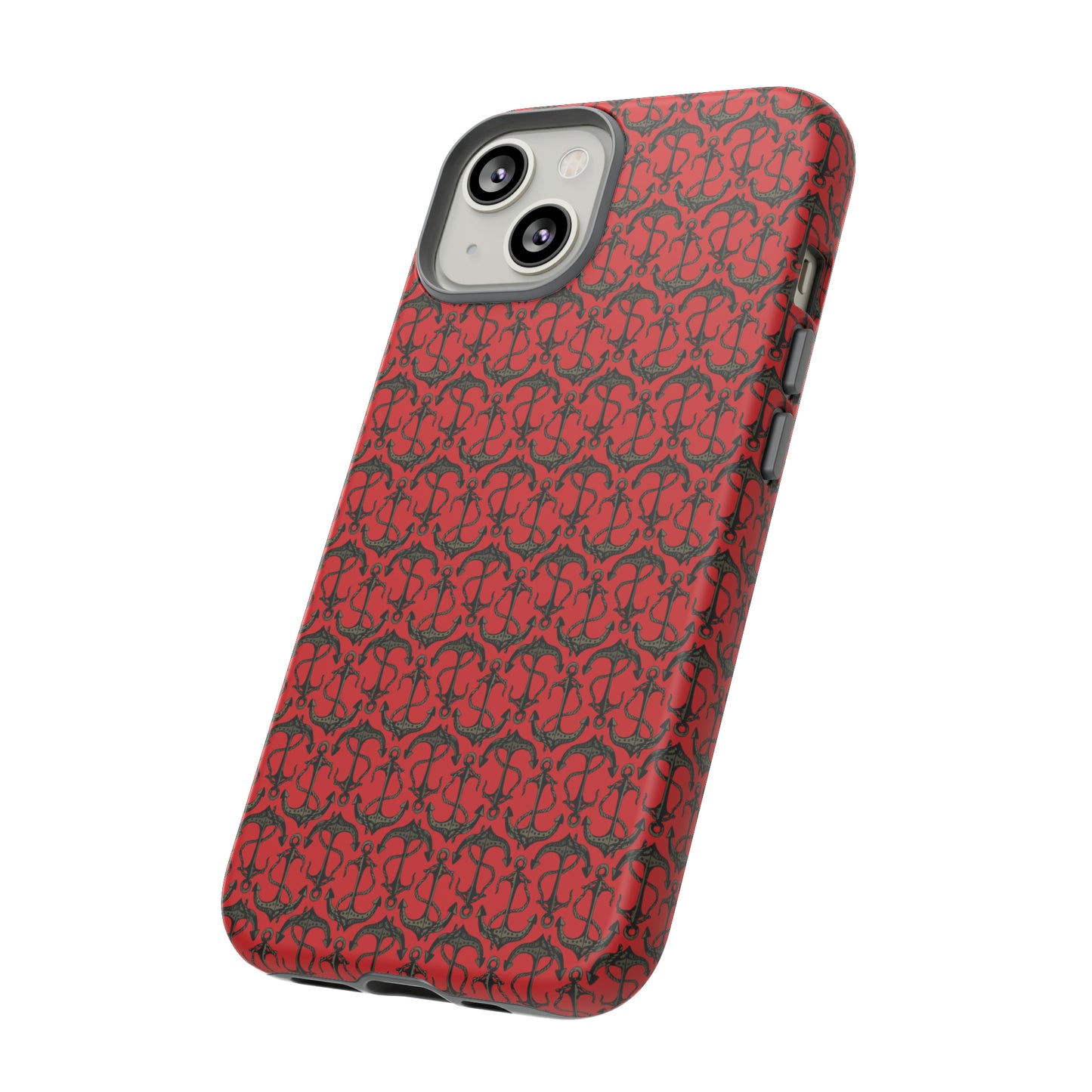 Anchors Away - Black Gray - Scarlet de0000 - Tough Cases