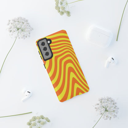 Retro wavy - Yellow and Orange - Tough Cases