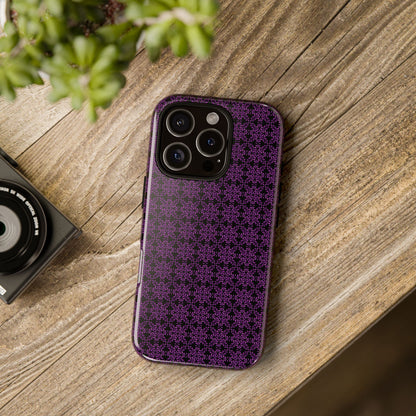 Vibrant Kaleidoscope - Purple - Black - Tough Cases