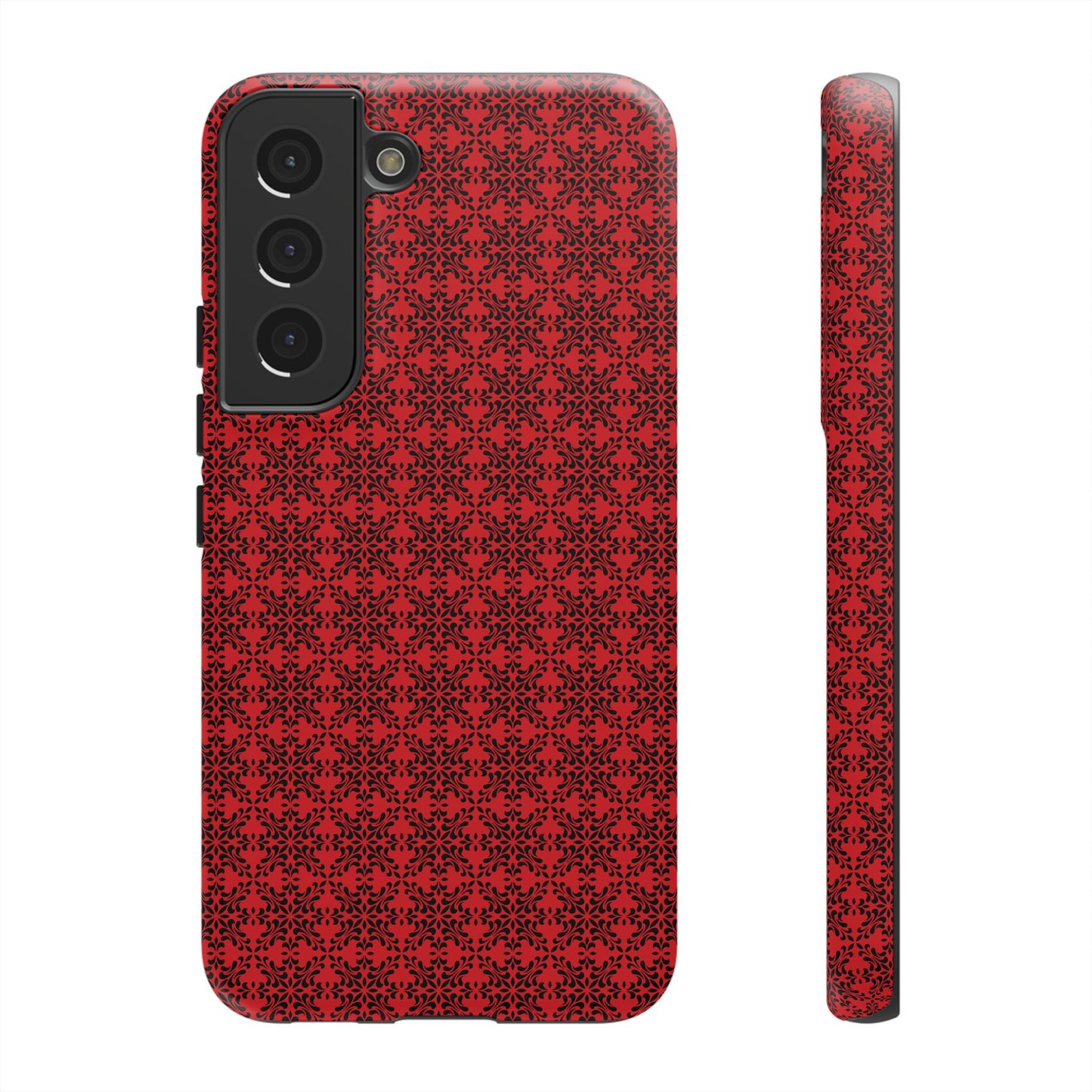 Vibrant Kaleidoscope - Black - Scarlet - Tough Cases