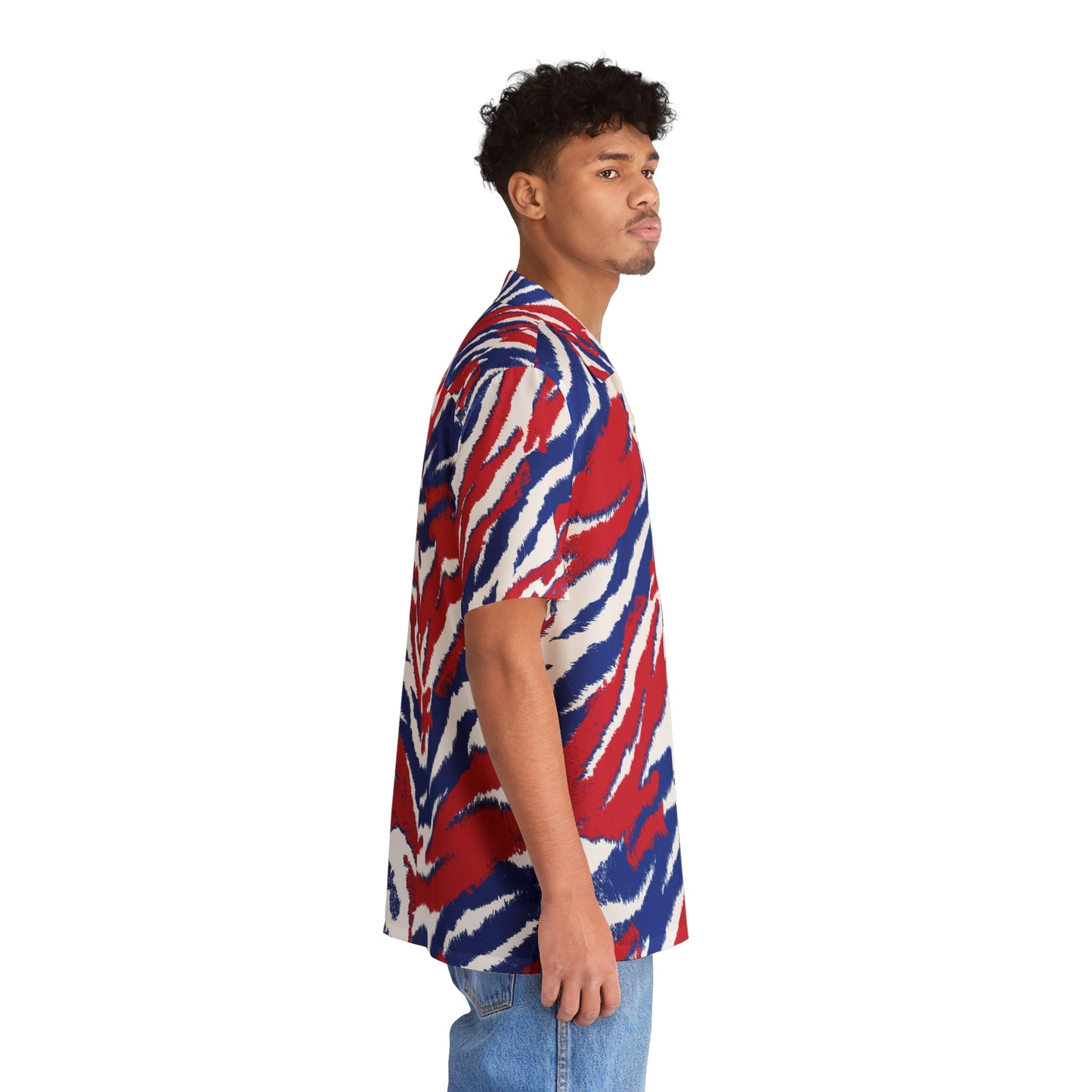 Red, White and Blue - Men's Hawaiian Shirt