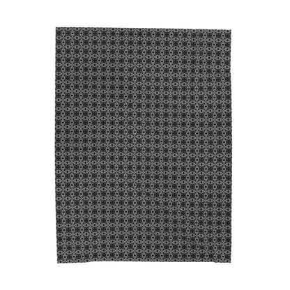 Letter Art - A - Gray - Black 000000 - Velveteen Plush Blanket