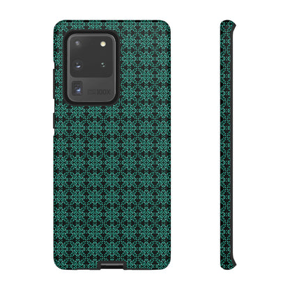 Vibrant Kaleidoscope - Turquoise - Black - Tough Cases