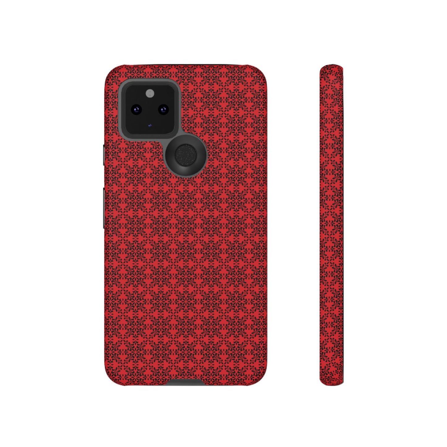 Vibrant Kaleidoscope - Black - Scarlet - Tough Cases