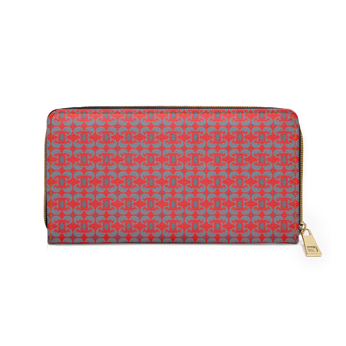 Playful Dolphins - Red ff0000 - Zipper Wallet