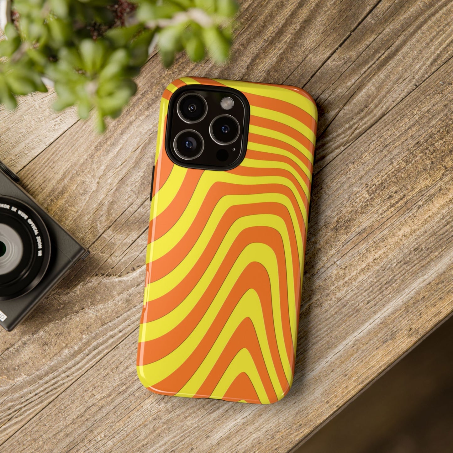 Retro wavy - Yellow and Orange - Tough Cases