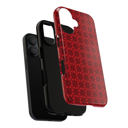 Vibrant Kaleidoscope - Black - Scarlet - Tough Cases