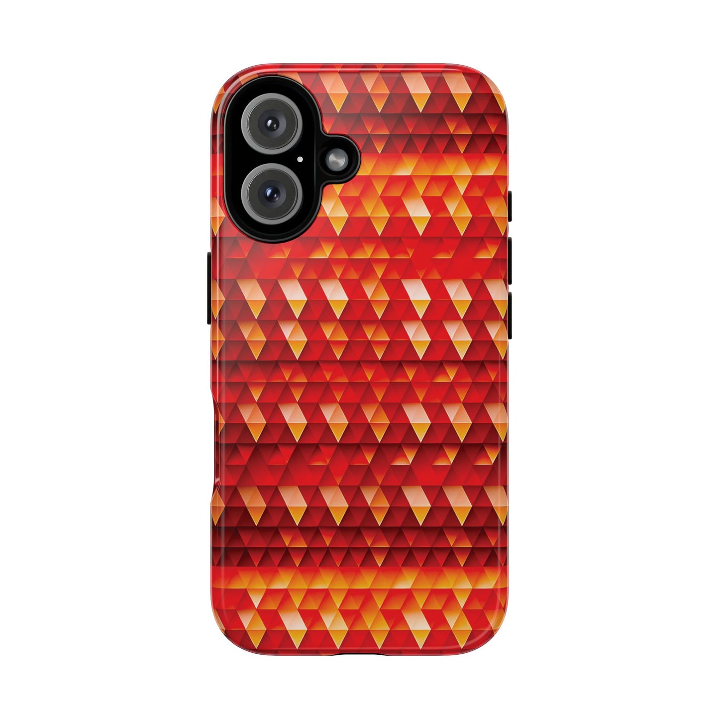 Geometric Flame - Red Triangles - Boston University Red d00000 - Tough Cases