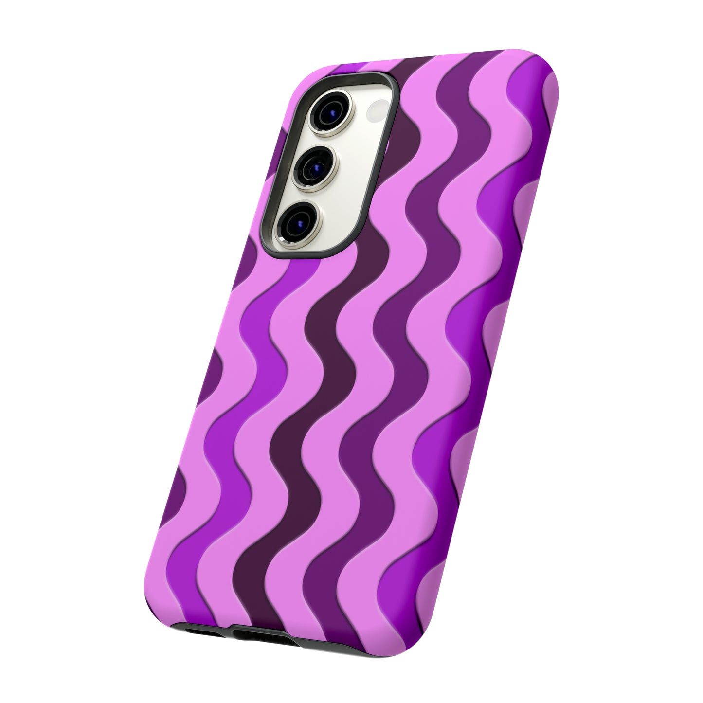 Vertical retro wavy purple and pink - Tough Cases