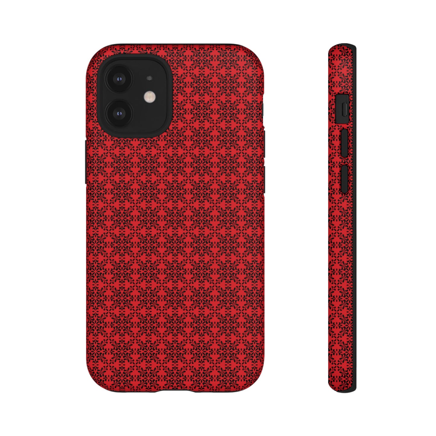 Vibrant Kaleidoscope - Black - Scarlet - Tough Cases