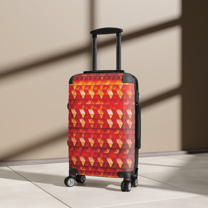 Geometric Flame - Red Triangles - Suitcase