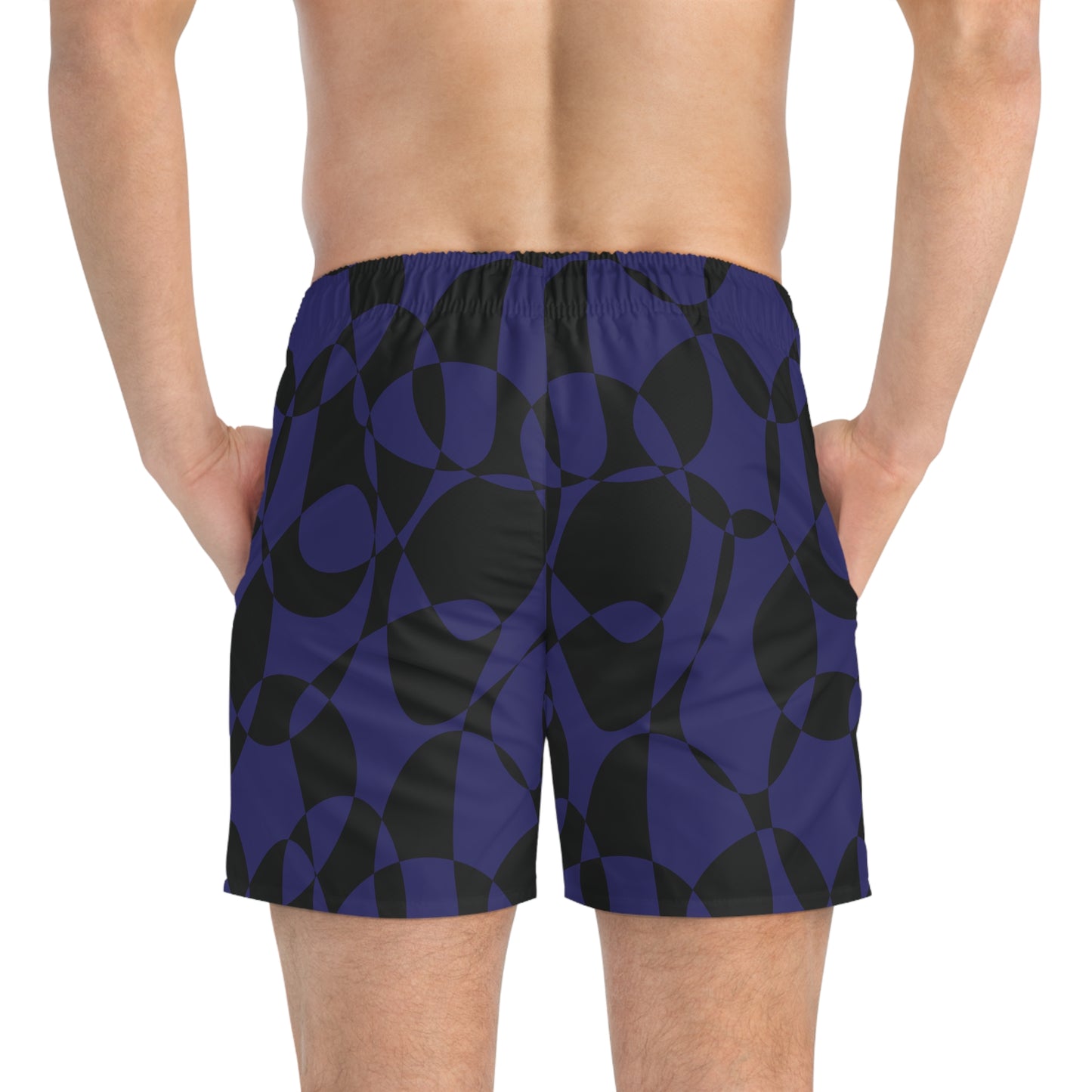 Sapphire Swirl - Black - Swim Trunks