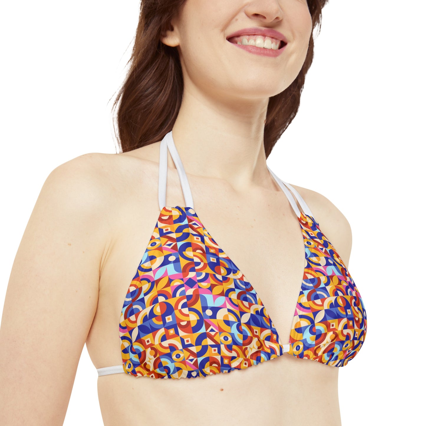 Bold Geometric pattern - Strappy Bikini Set