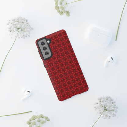 Vibrant Kaleidoscope - Black - Scarlet - Tough Cases