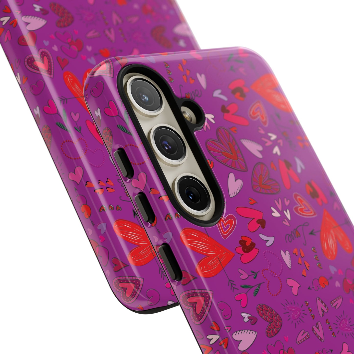 Heart Doodles - Deep Magenta B805AE - Tough Cases