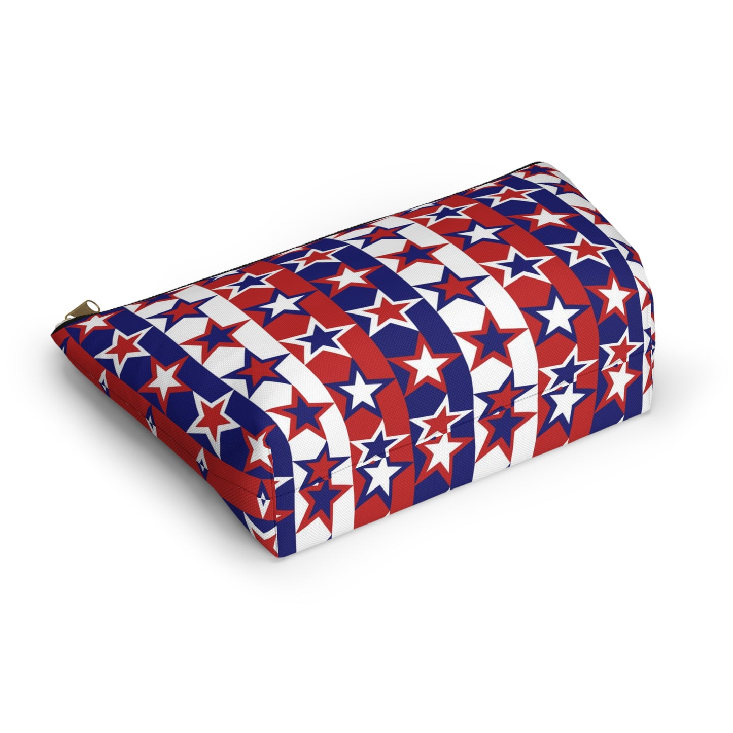 Red White and Blue Stars - Stripes - Accessory Pouch w T-bottom