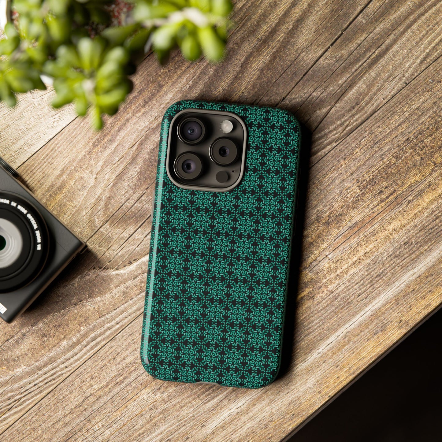 Vibrant Kaleidoscope - Turquoise - Black - Tough Cases