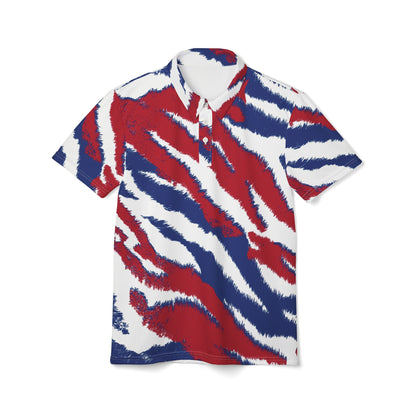 Red White and Blue Tiger Stripes - Unisex Polo Shirt