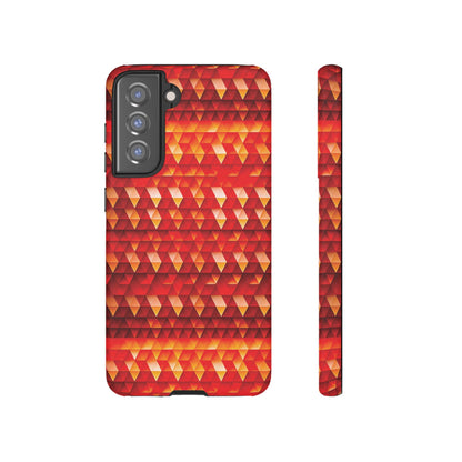 Geometric Flame - Red Triangles - Boston University Red d00000 - Tough Cases