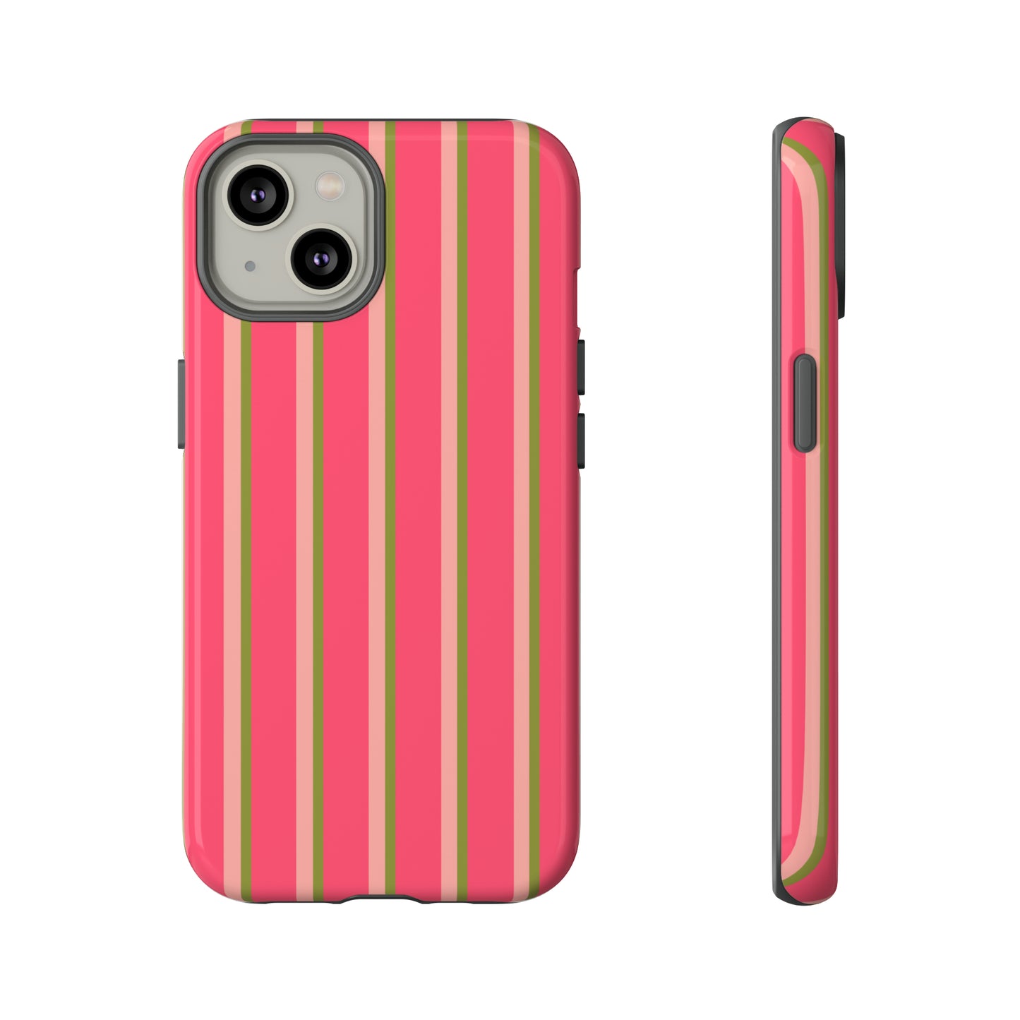 Pink and green stripes - Tough Cases