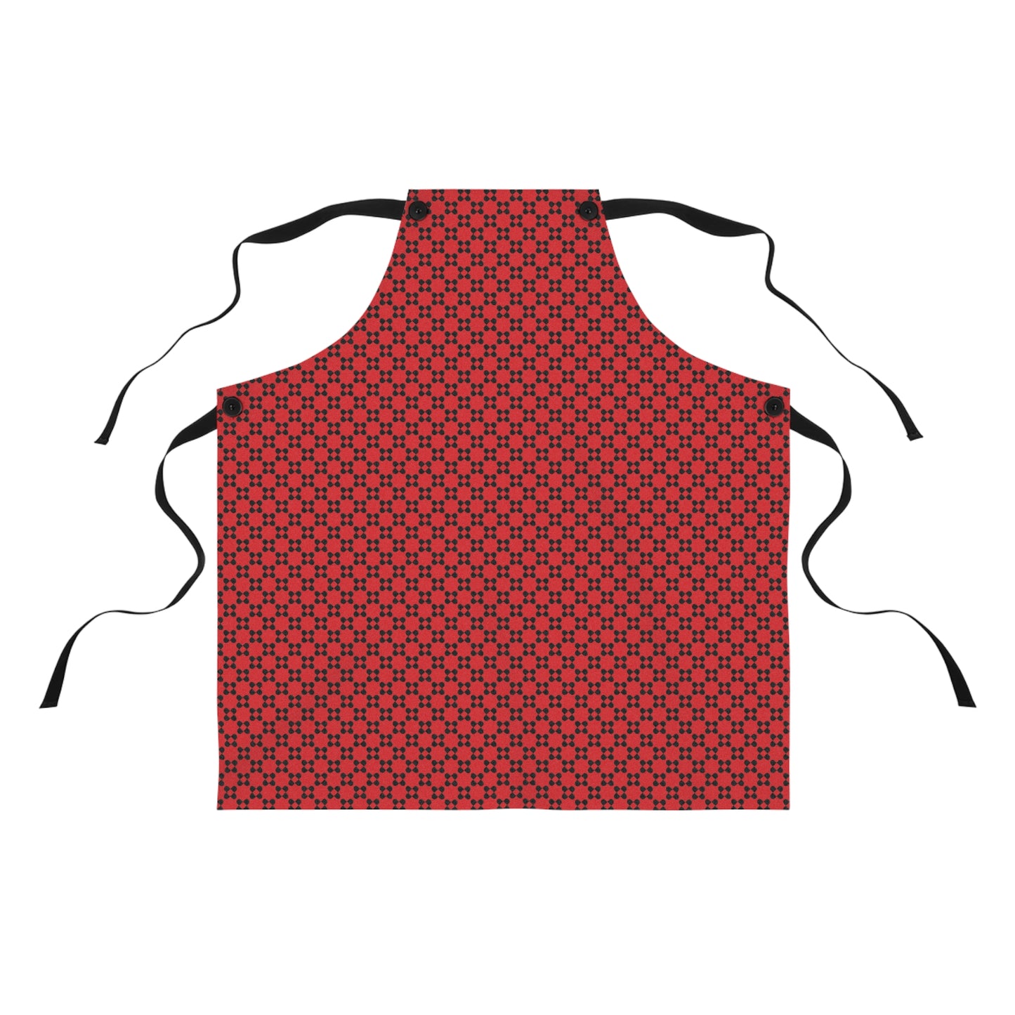 Pixel Petals - Black - Scarlet - Apron