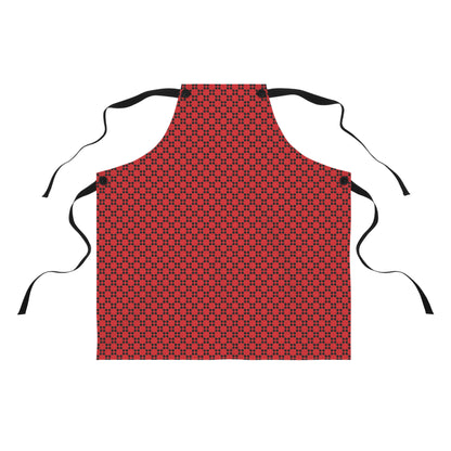 Pixel Petals - Black - Scarlet - Apron