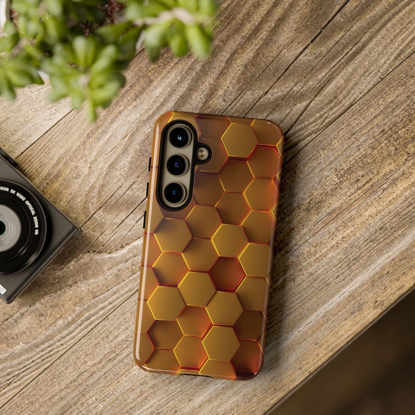 Hexagonal pattern - Gold - Tough Cases