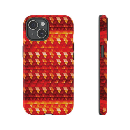 Geometric Flame - Red Triangles - Boston University Red d00000 - Tough Cases