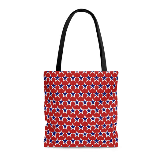 Red White and Blue Stars2 - Red - Tote Bag