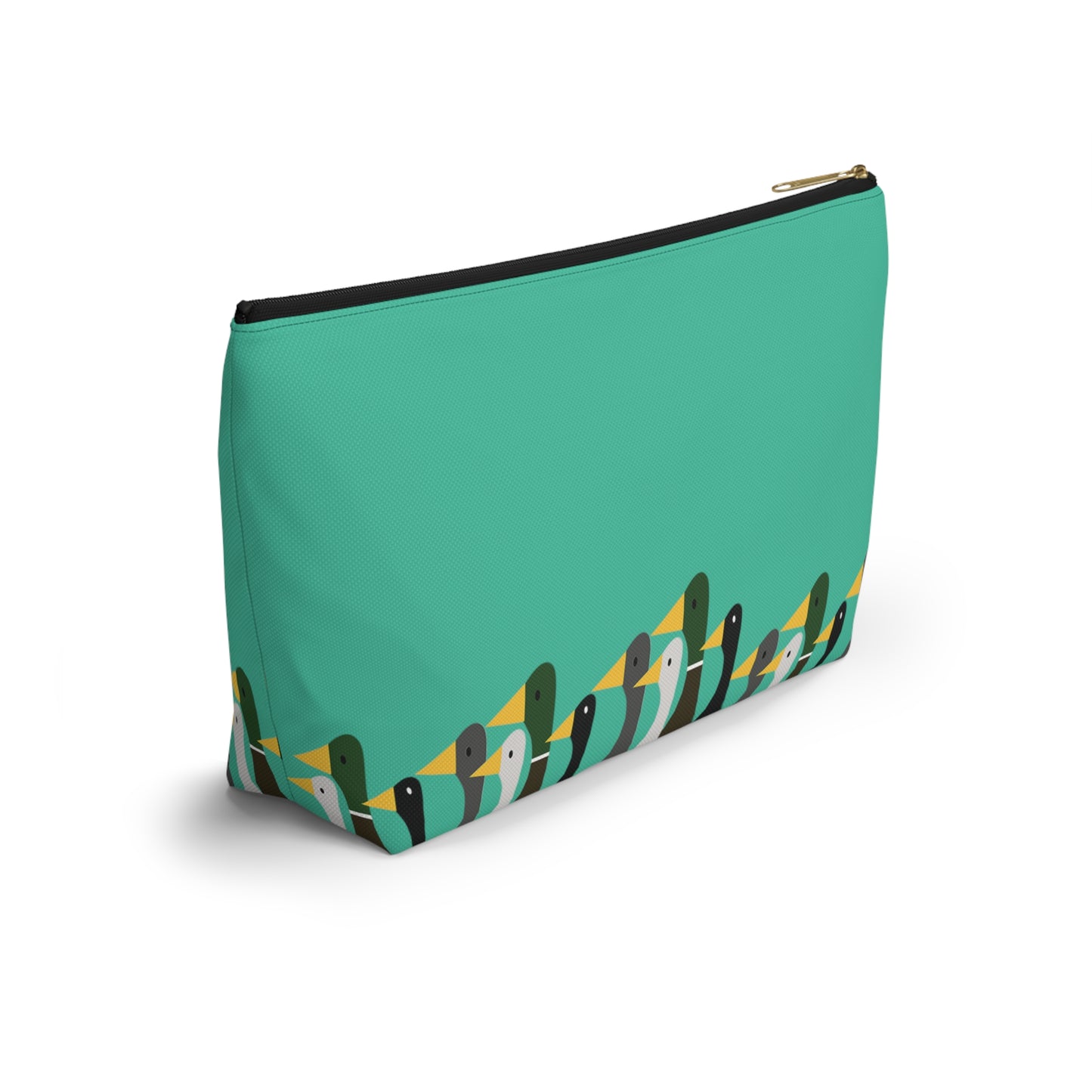 Marching ducks - Turquoise 12d3ad - Accessory Pouch w T-bottom