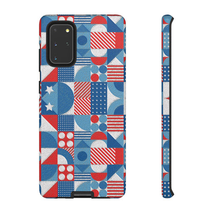 Red White and Blue Bold Pattern - BIG - Oil Paint Texture - Tough Cases