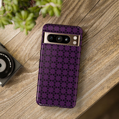 Vibrant Kaleidoscope - Purple - Black - Tough Cases