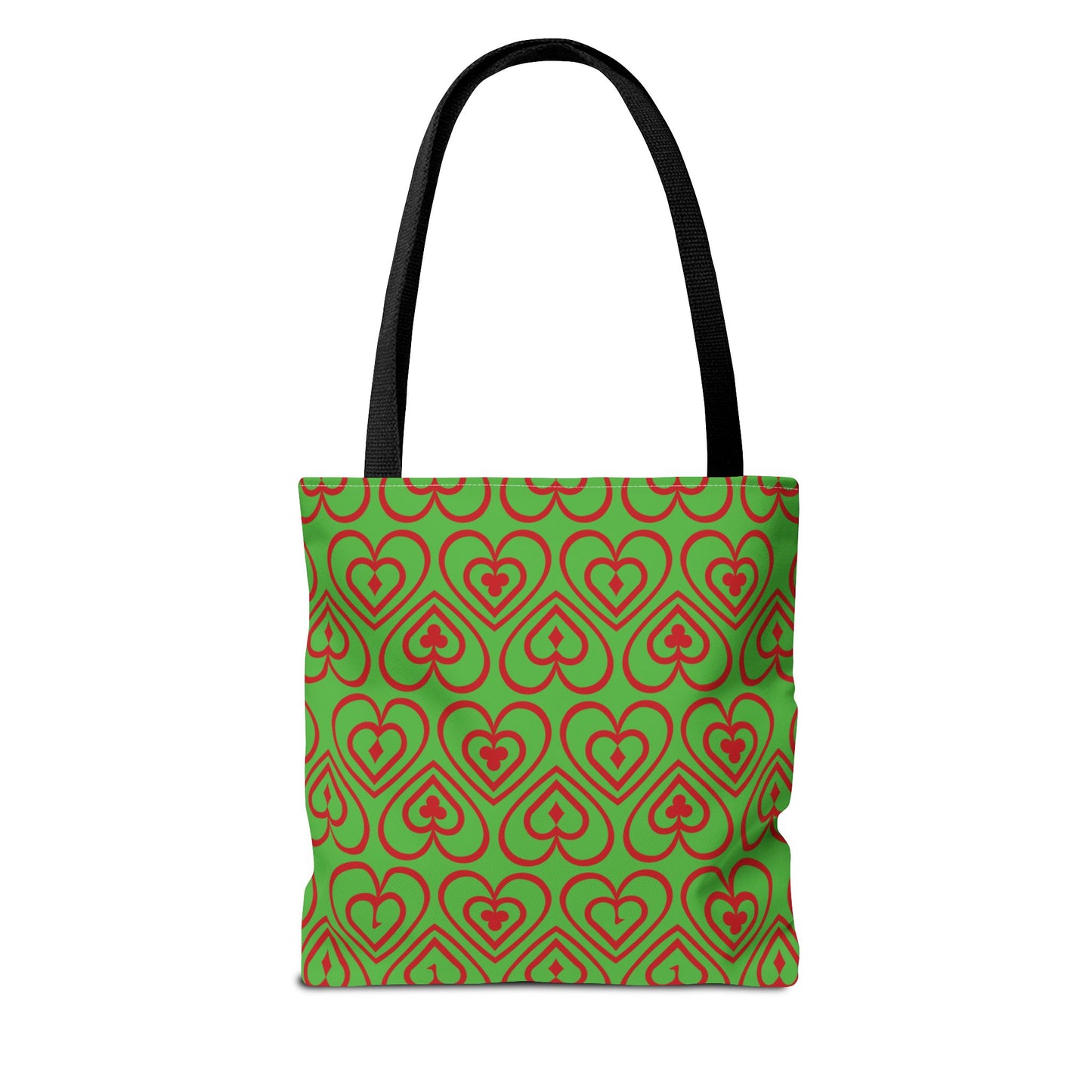 Ducks in the Deck - Red - Bright Apple Green 56BD00 - Tote Bag