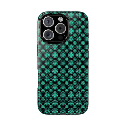 Vibrant Kaleidoscope - Turquoise - Black - Tough Cases