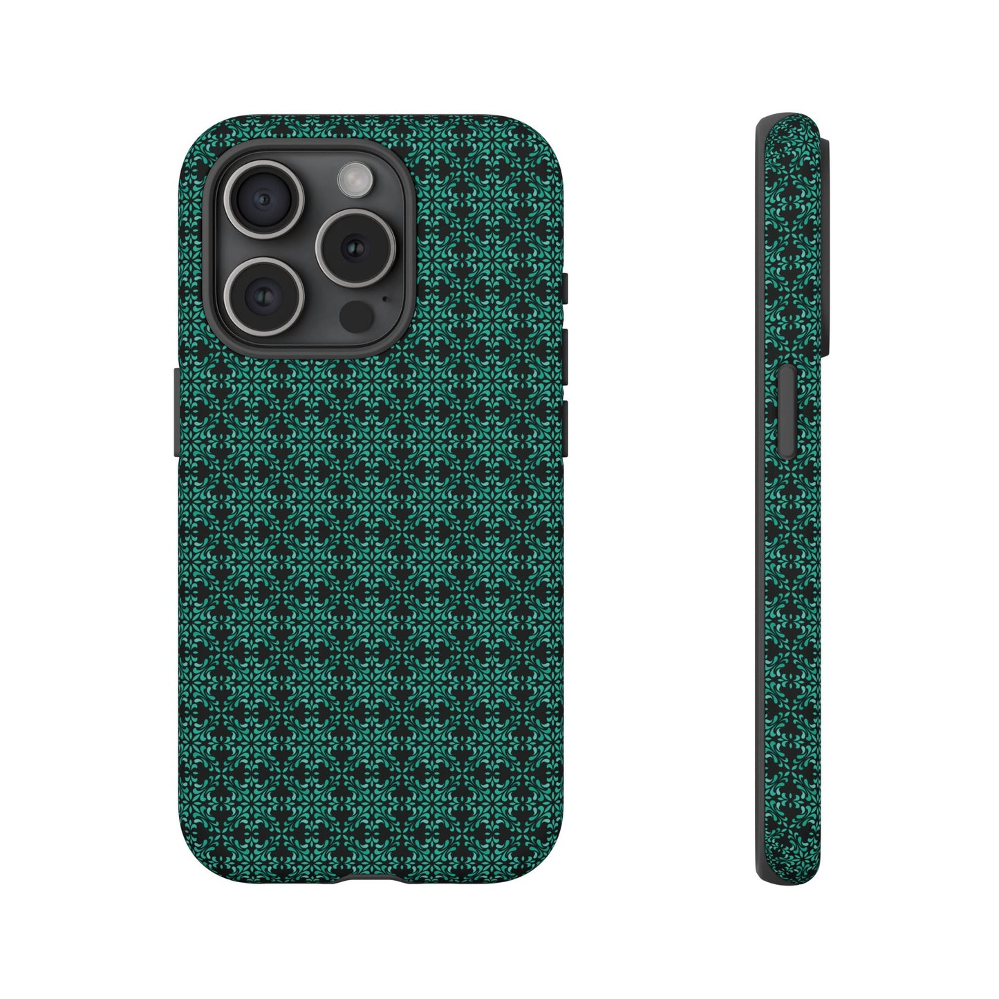 Vibrant Kaleidoscope - Turquoise - Black - Tough Cases